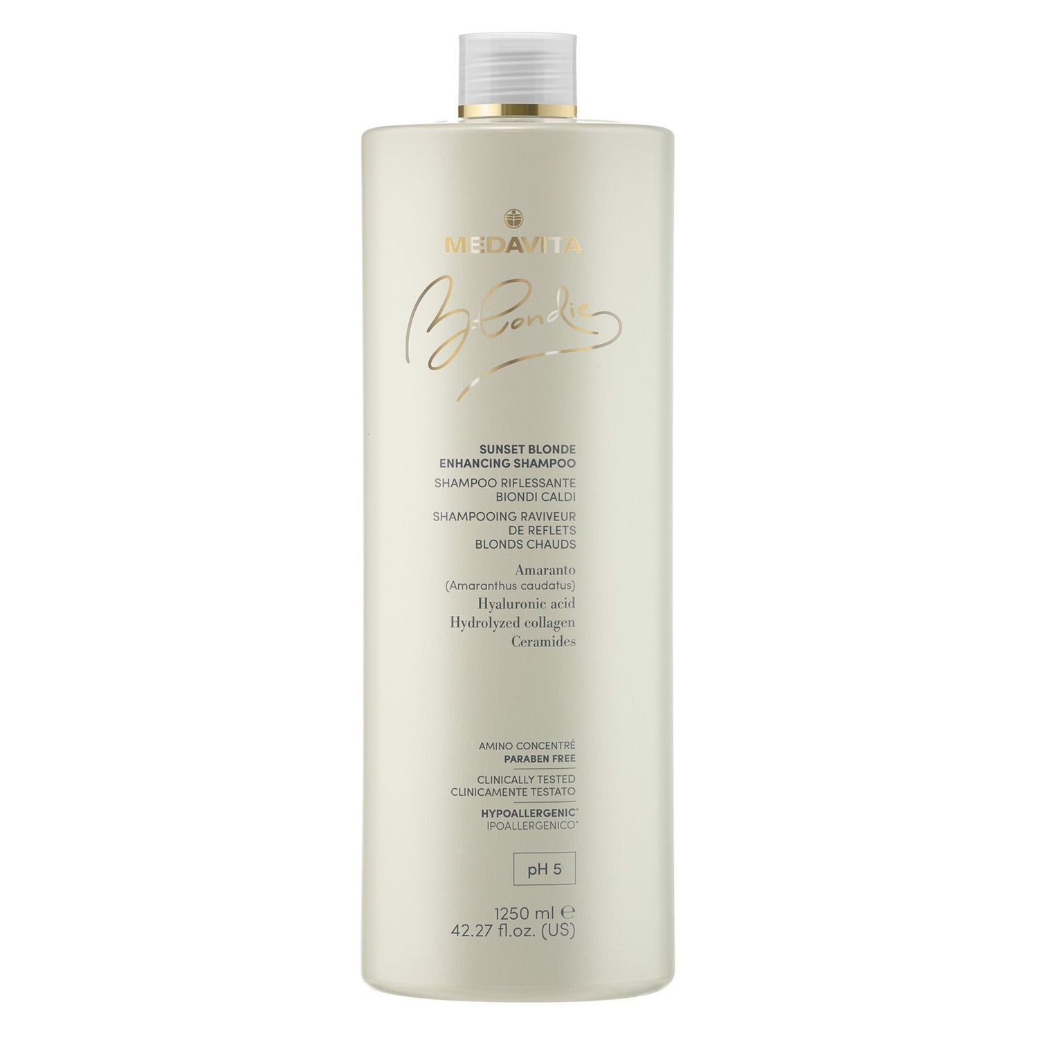 Medavita Blondie - Shampoing Raviveur de Reflets Blonds Chauds (1250ml)