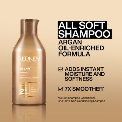 REDKEN All-Soft Shampoing Cheveux secs et abimés 300ml