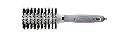 Olivia Garden - Brosse Ceramic ION Turbo Vent 32mm 2-1/2&#39;&#39; Sanglier 100%