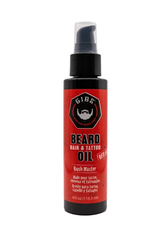 Gibs - Bush Master - Huile pour Barbe, Cheveux et Tatouages (118.3ml)
