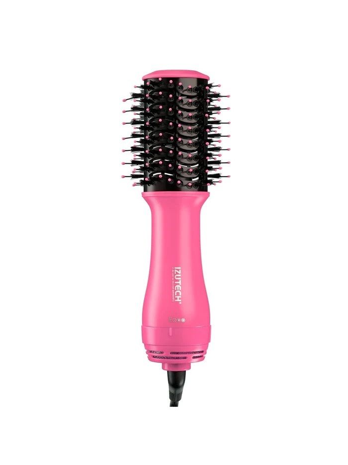 Izutech Mini Brosse Séchoir 2-en-1 Rose