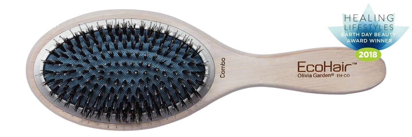 Olivia Garden - Brosse Plate Bamboo EcoHair Combo