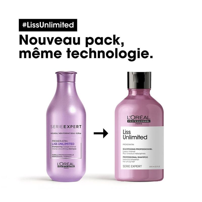 LISS UNLIMITED - Shampoing Lisseur Intense 300ml/10.1oz