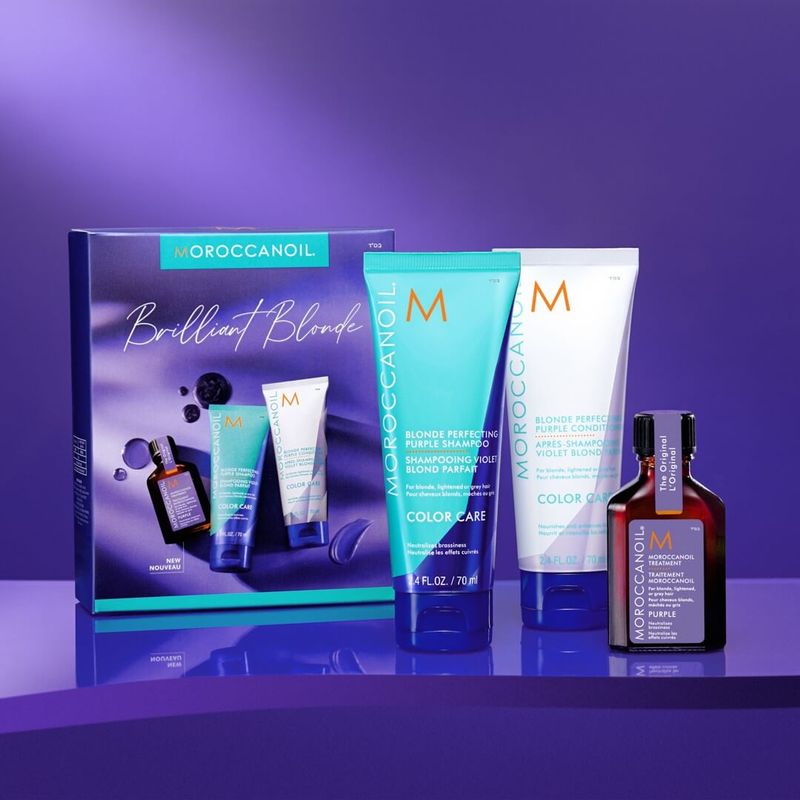 Moroccanoil - PURPLE Brillant Blonde Trio Découverte (25ml/70ml/70ml)