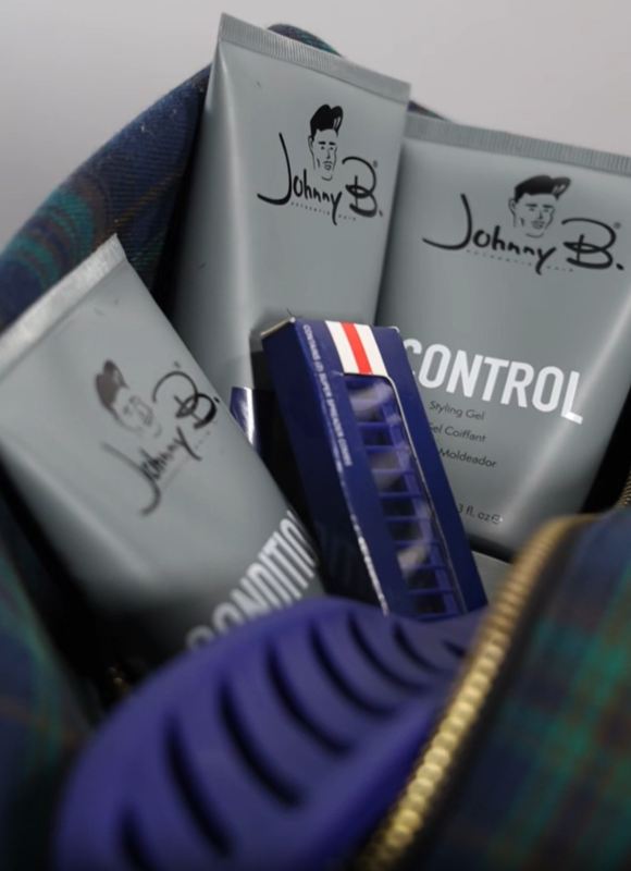 Johnny B. - Trousse Hair Dopp (4 produits, Sac et 1 brosse)
