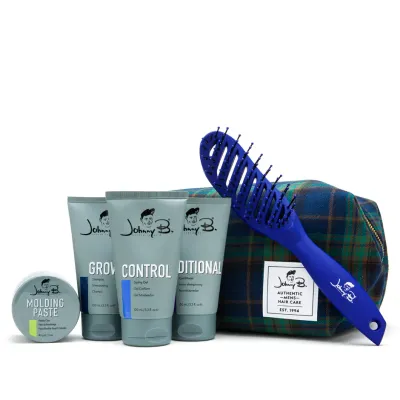 Johnny B. - Trousse Hair Dopp (4 produits, Sac et 1 brosse)