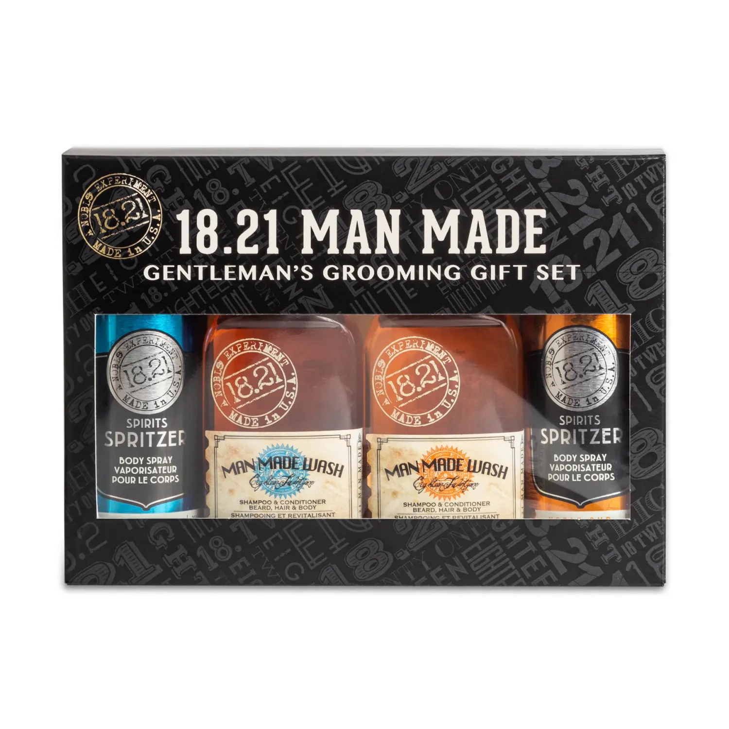 18.21 Man Made - Coffret Spirits Spitzer + Wash (Absolute Mahogany et Noble Oud)