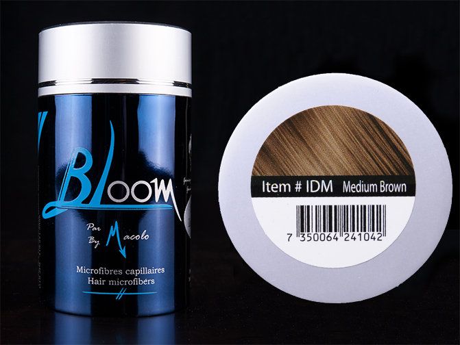 Macolo BLOOM Microfibres Capillaires - Brun Moyen (25g) Macolo BLOOM Microfibres Capillaires - Brun Moyen (25g)