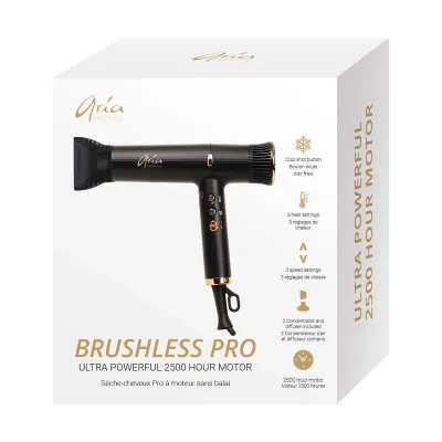 Aria Beauty - Séchoir Pro Sans Balai 1500w noir