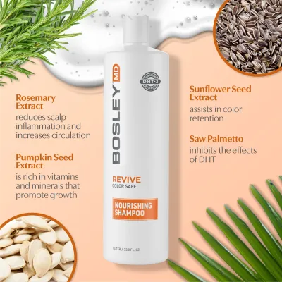 Bosley - Shampoing Nourrissant BOS - Revive (Cheveux teints-colorés) 1L