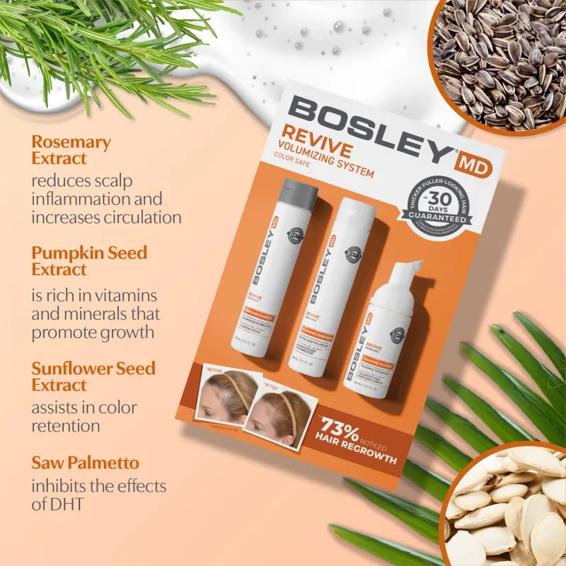 Bosley - Trio BOS -Revive Kit (Cheveux teints-colorés) 150ml+150ml+100ml