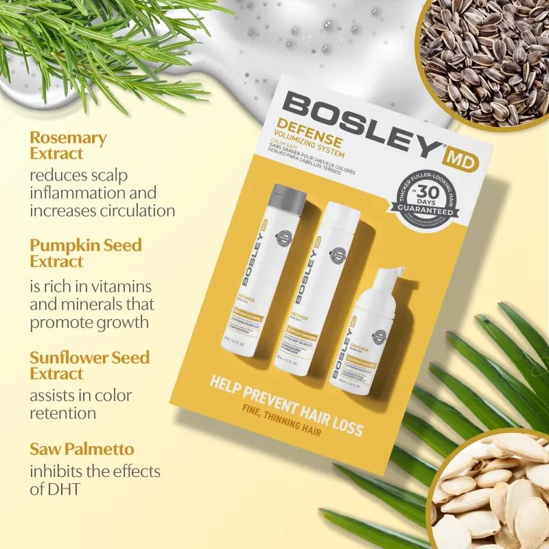 Bosley - Trio BOS -Defense Kit (Protection et Prévention) 150ml+150ml+100ml