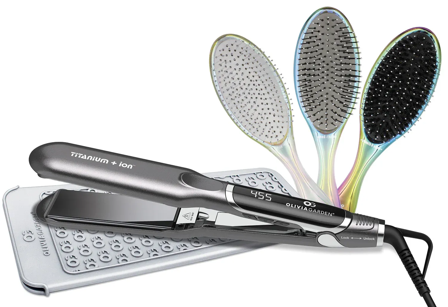 Olivia Garden - Fer Plat 1-1/2 po Titanium ION 
