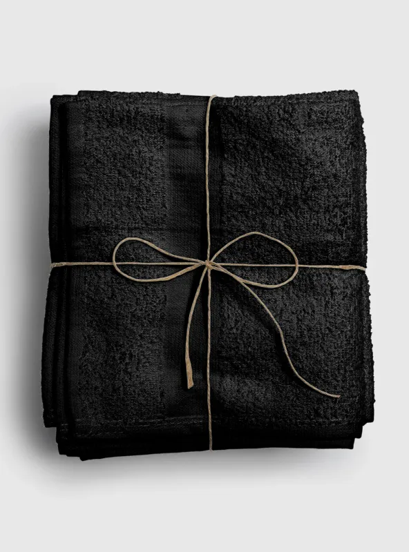 Fromm - Colorsafe Serviettes en Coton Noire (6/pqt) #65006
