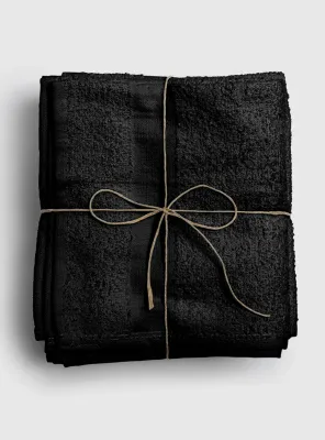 Fromm - Colorsafe Serviettes en Coton Noire (6/pqt) #65006