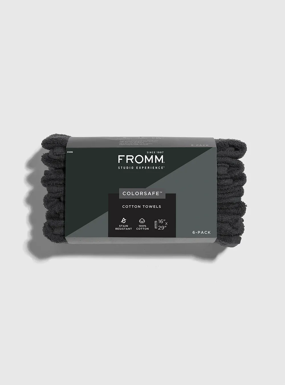 Fromm - Colorsafe Serviettes en Coton Noire (6/pqt) #65006
