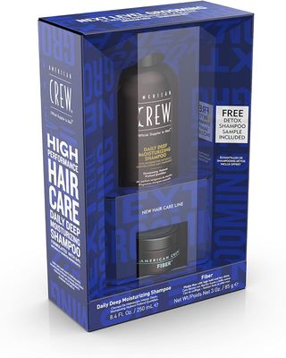 American Crew - Duo Shampoing Hydratant Quotidien (250ml) + Fibre 85g