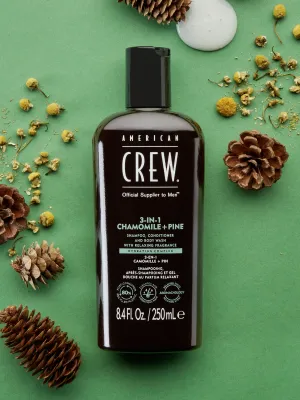 American Crew - Shampoing 3-EN-1 Camomille et Pin (250ml)