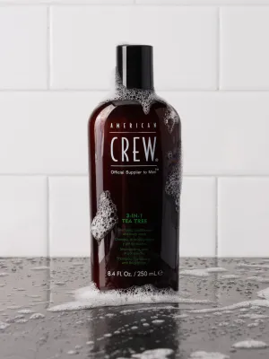 American Crew - Shampoing 3-EN-1 Tea Tree (250ml)