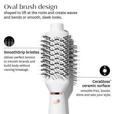 T3 Micro - Brosse Séchoir AireBrush Ovale (Blanche)