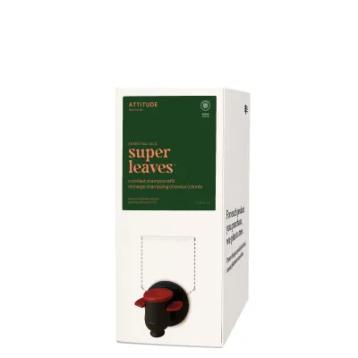 Attitude - Super Leaves Essentiel - Shampoing - Cheveux colorés - Patchouli et Poivre Noir (2L)