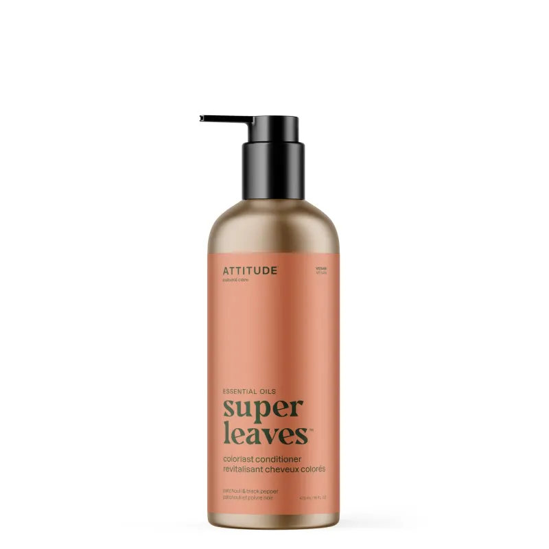 Attitude - Super Leaves Essentiel - Revitalisant - Cheveux colorés - Patchouli et Poivre Noir (473ml) Attitude - Super Leaves Essentiel - Revitalisant - Cheveux colorés - Patchouli et Poivre Noir (473ml)