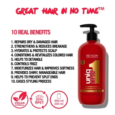 Revlon Pro - Uniq One - Shampoing Tout-en-un Original (490ml)