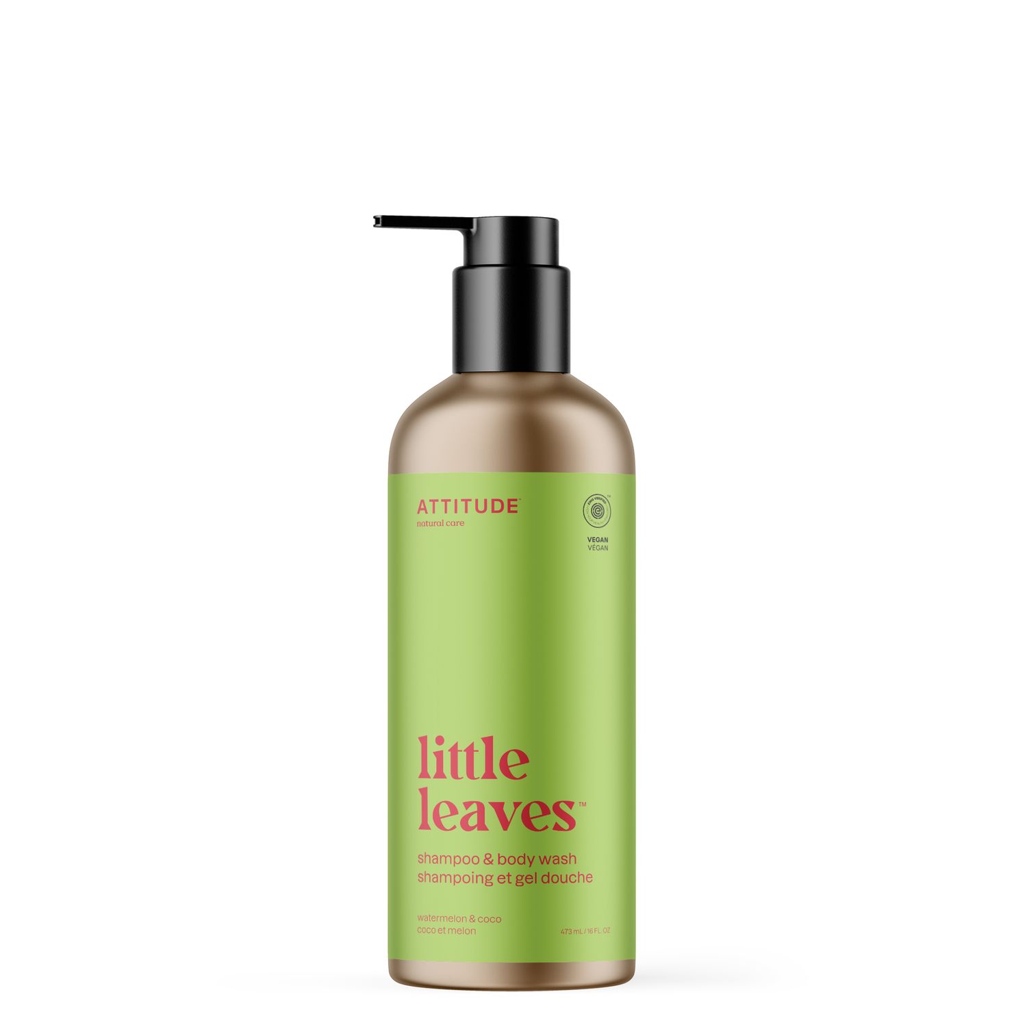 Attitude - Little Leaves - Shampoing et Savon Corps 2en1 - Coco Melon (473ml)