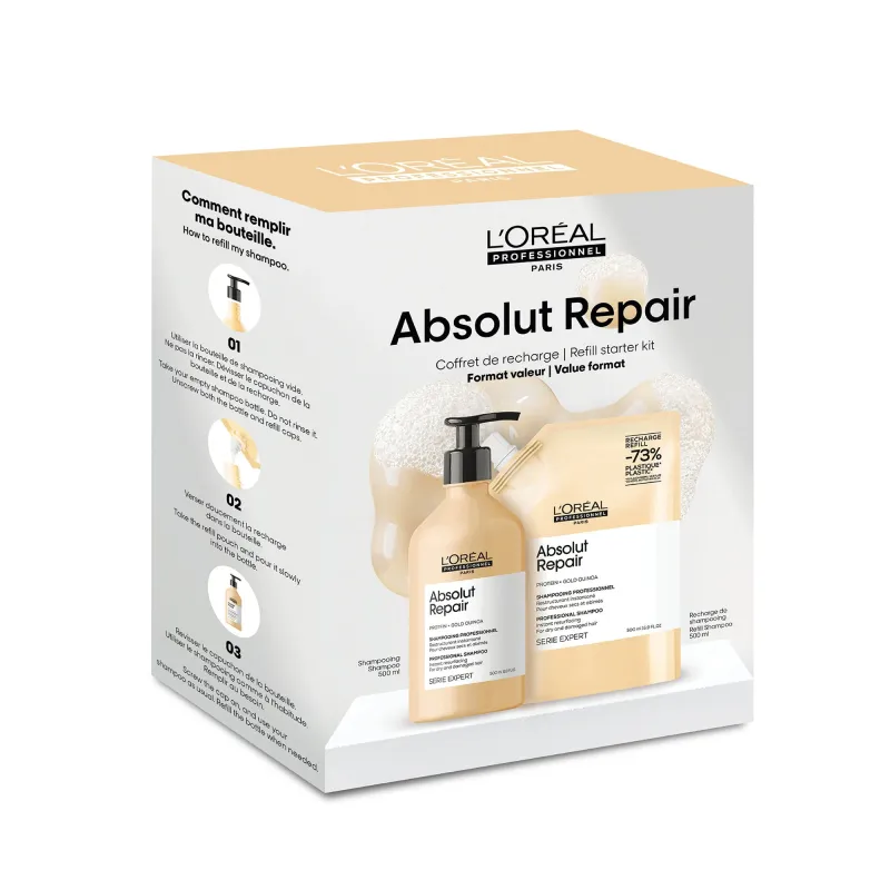 L&#39;Oréal Pro - Série Expert - Recharge Absolut Repair Shampoing 2x500ml