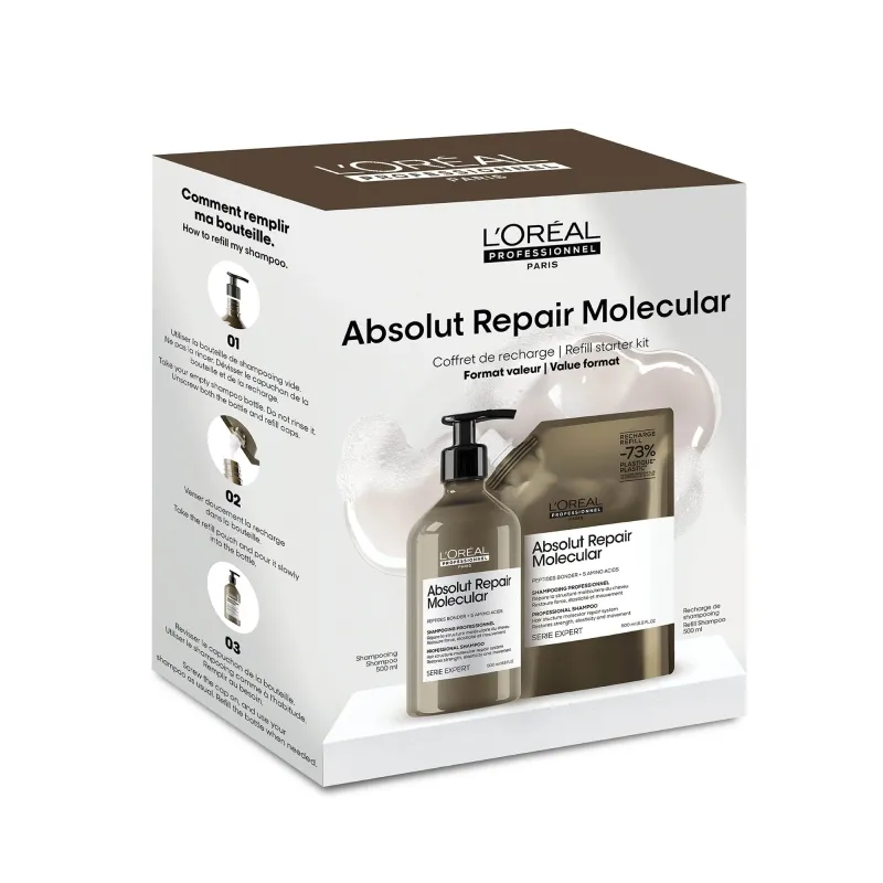 L&#39;Oréal Pro - Série Expert - Recharge Absolut Repair Molecular Shampoing 2x500ml