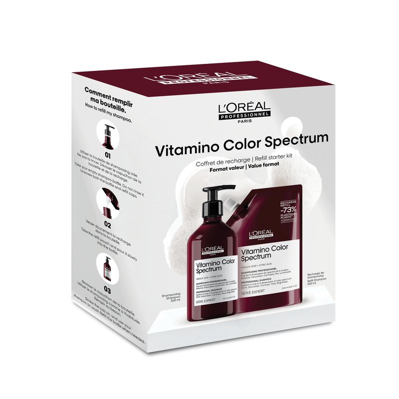 L&#39;Oréal Pro - Série Expert - Recharge Vitamino Color Spectrum Shampoing 2x500ml