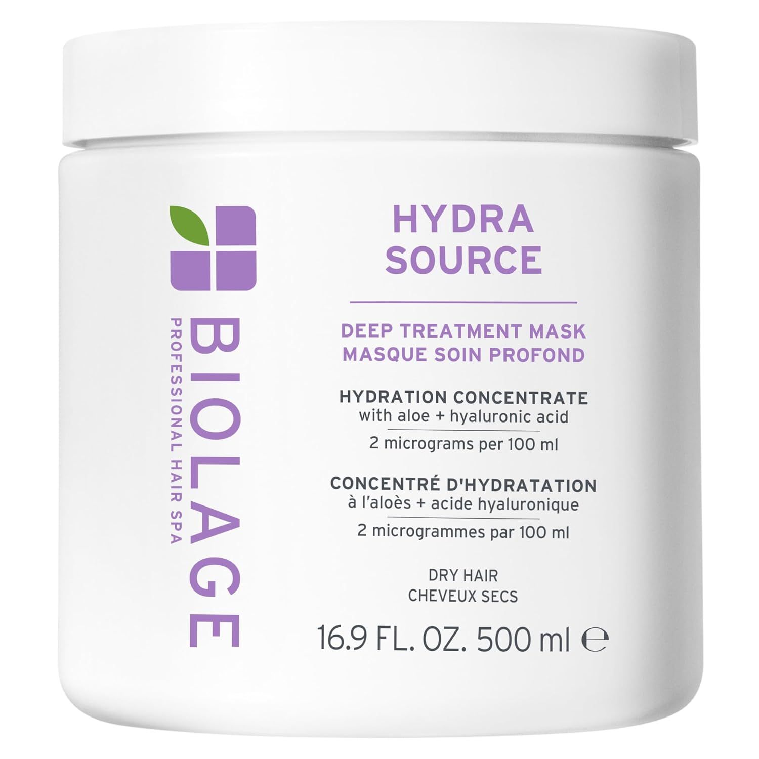 Biolage - Hydra Source - Masque Soin Profond Cheveux Secs (500ml)