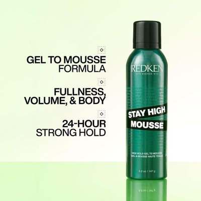 REDKEN Stay High Mousse - Gel Mousse Haute Tenue (147g)