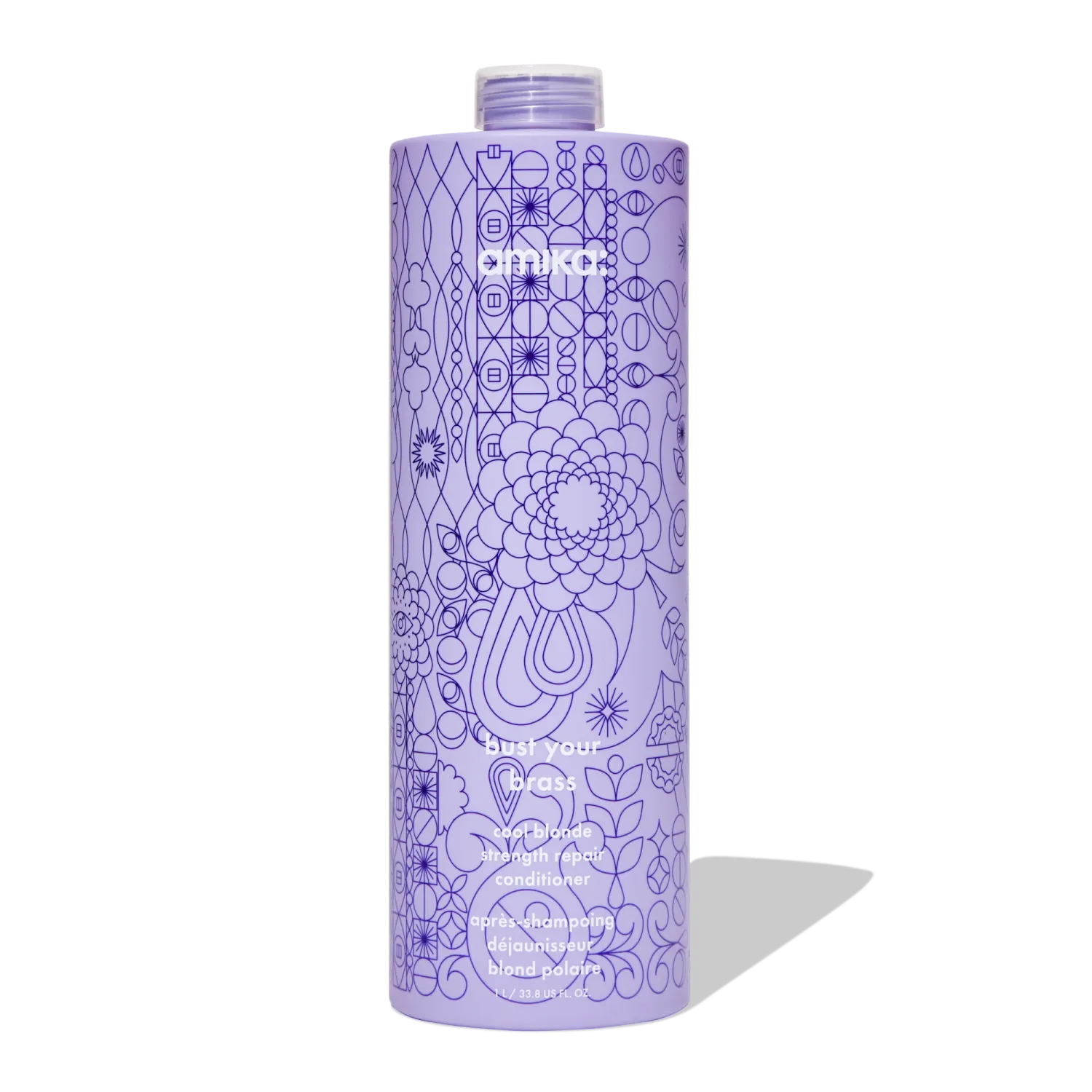 Amika - Bust your Brass - Après-Shampoing Réparateur Blond Froid (1L)