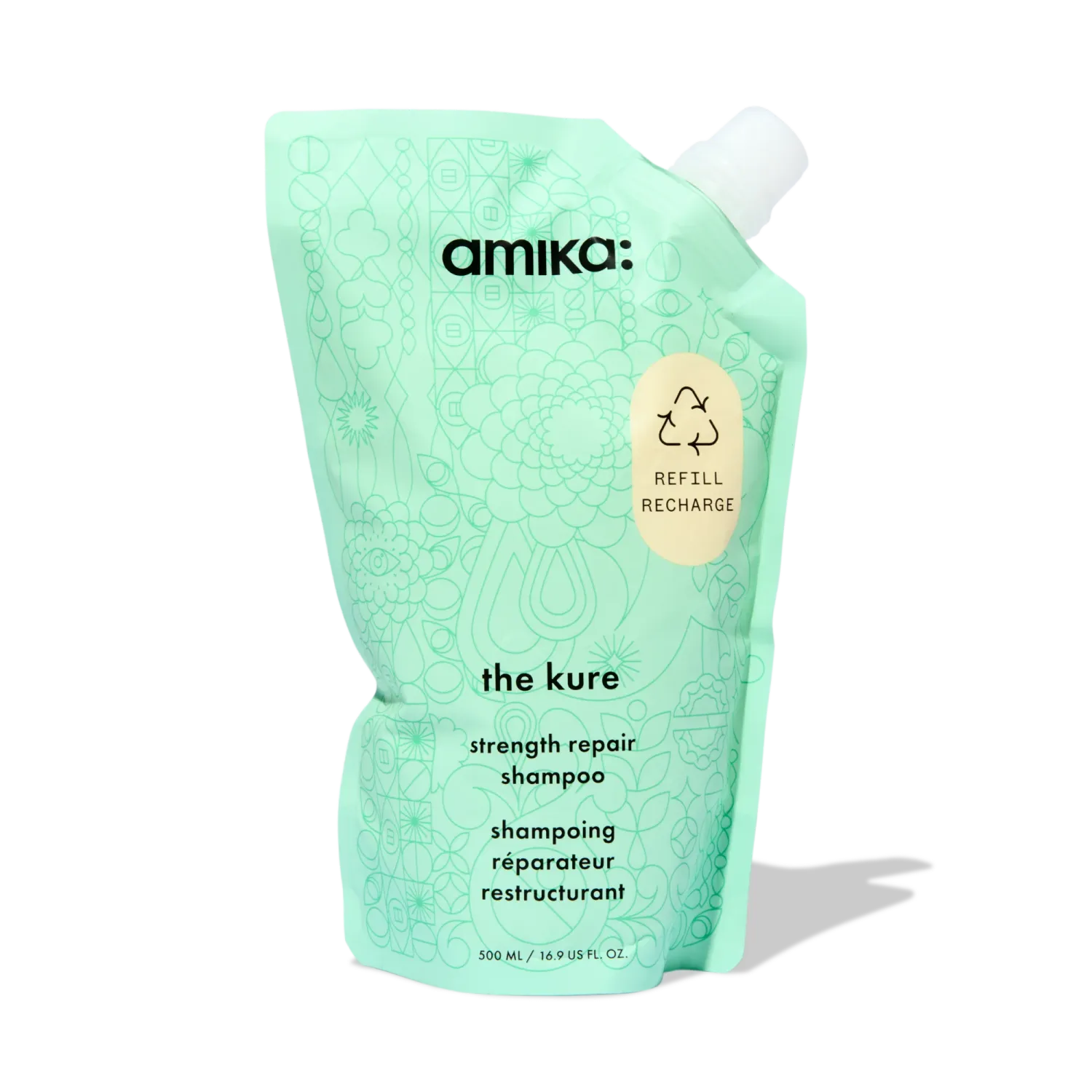Amika - The Kure - Shampoing Réparateur Structurant Recharge (500ml)