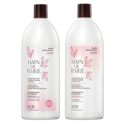 Bain de Terre - Duo Shampoing et Revitalisant - Keratin Phyto Protein Renforçant (2x 1L) Bain de Terre - Duo Shampoing et Revitalisant - Keratin Phyto Protein Renforçant (2x 1L)