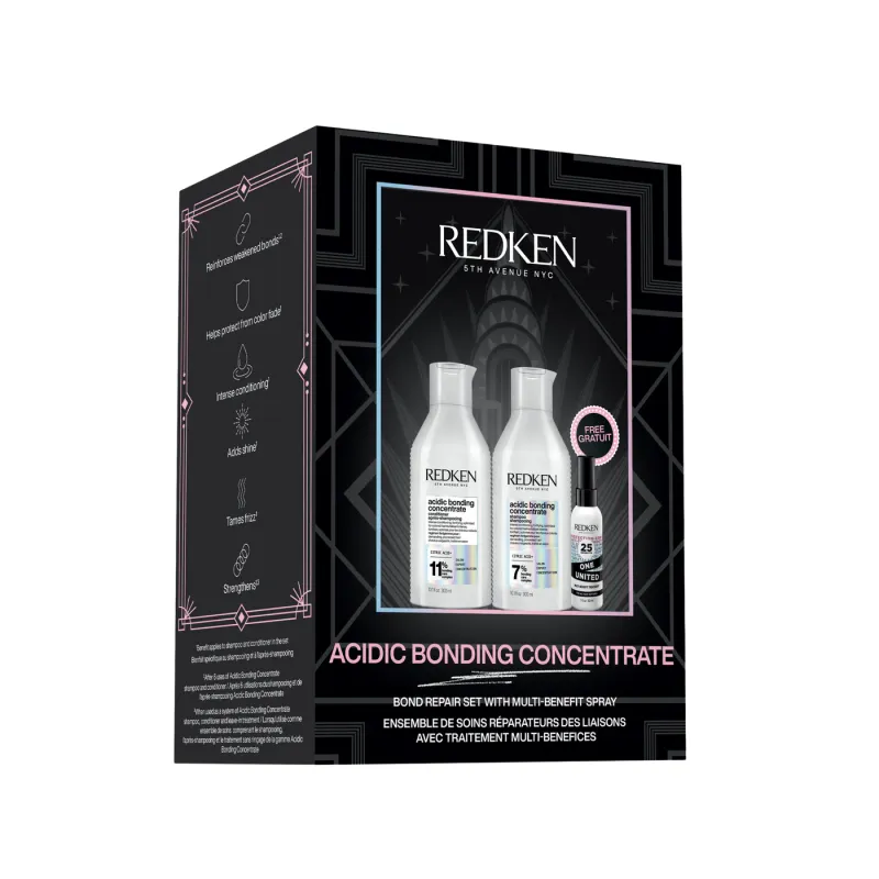 Redken - Coffret Trio des Fêtes - Acidic Bonding Concentrate (300+300+30 ml)    Redken - Coffret Trio des Fêtes - Acidic Bonding Concentrate (300+300+30 ml)