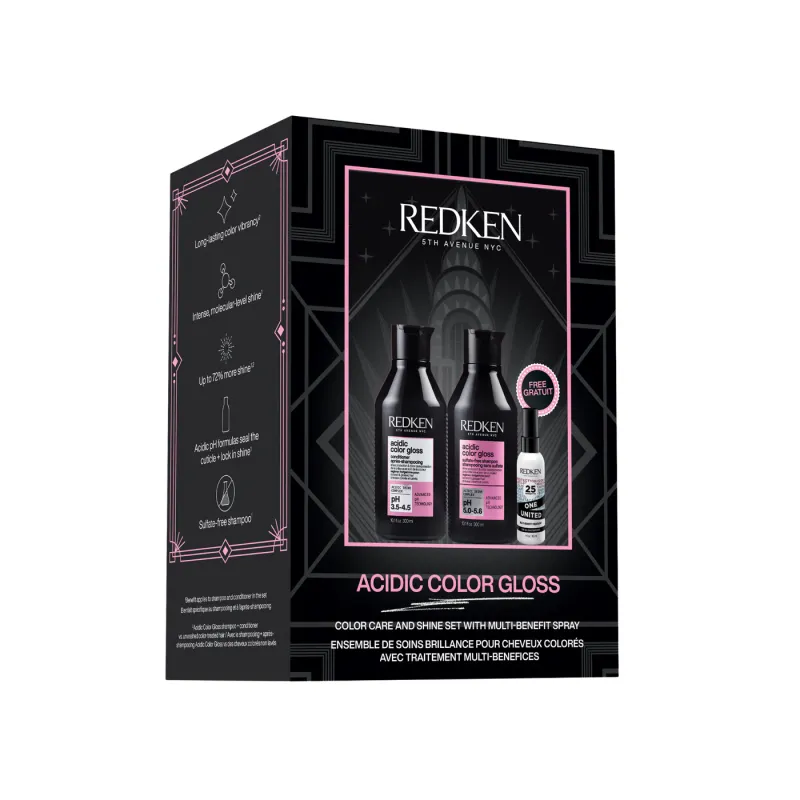 Redken - Coffret Trio des Fêtes - Acidic Color Gloss (300+300+30 ml) Redken - Coffret Trio des Fêtes - Acidic Color Gloss (300+300+30 ml)