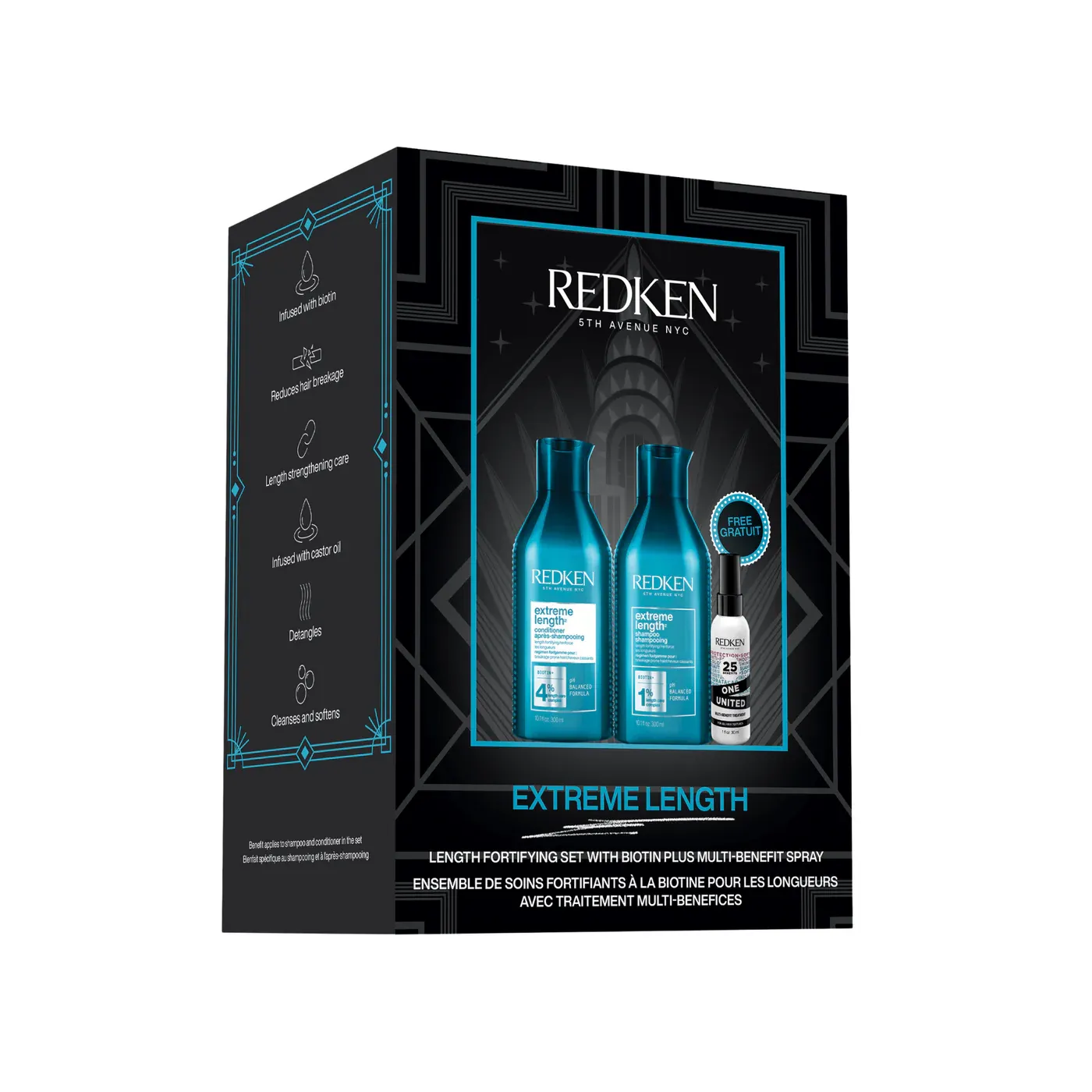 Redken - Coffret Trio des Fêtes - Extreme Length (300+300+30 ml)