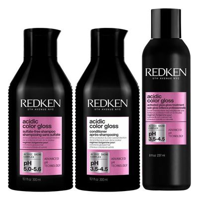 REDKEN TRIO Acidic Color Gloss Shamp+Rev+Trait (2x300+237ml) REDKEN TRIO Acidic Color Gloss Shamp+Rev+Trait (2x300+237ml)