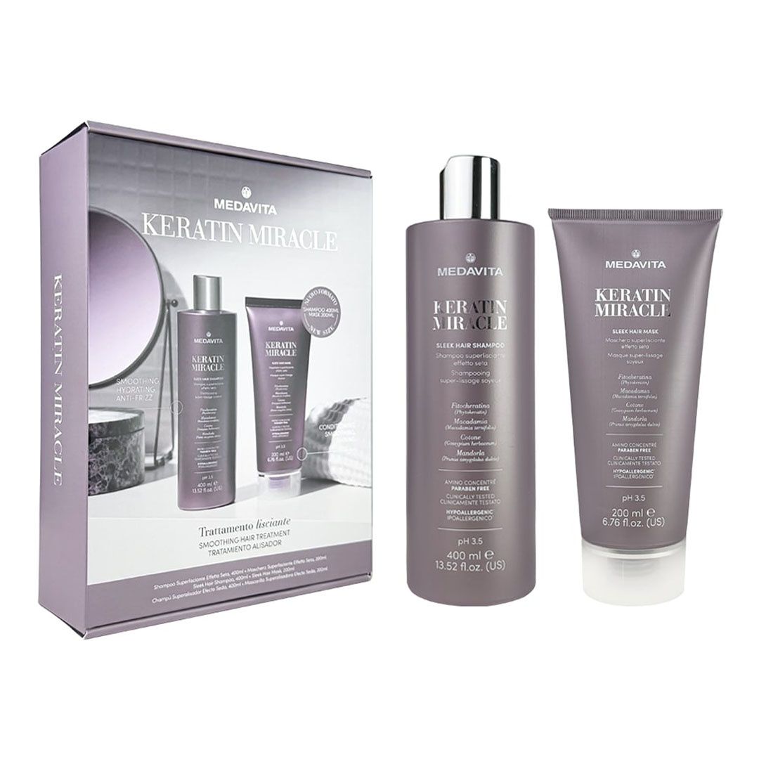 Medavita - Keratin Miracle - Ensemble Traitement Super-Lissage (400/200 ml)