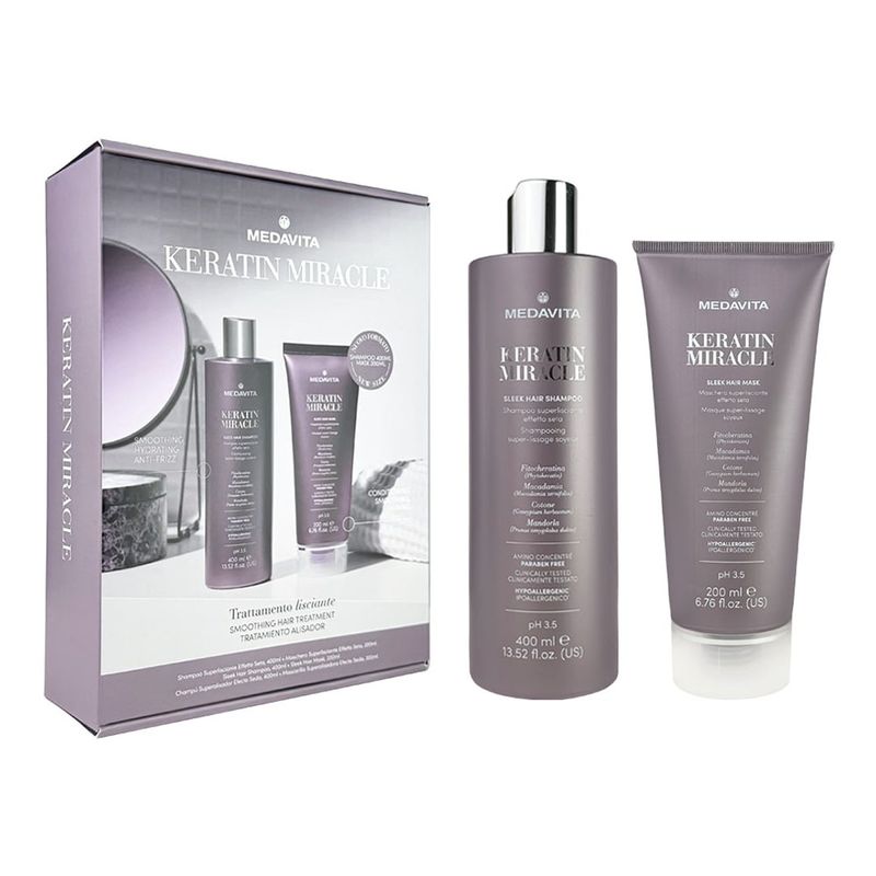 Medavita - Keratin Miracle - Ensemble Traitement Super-Lissage (400/200 ml) Medavita - Keratin Miracle - Ensemble Traitement Super-Lissage (400/200 ml)