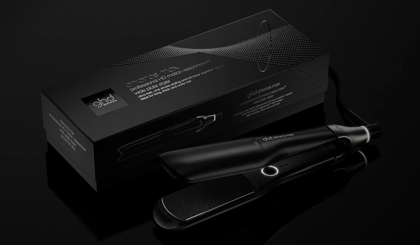 GHD - Fer Plat Chronos 1&#39;&#39; Styler Noir (Plaques Larges 43mm)