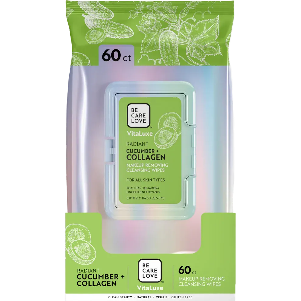 Be Care Love Lingettes Démaquillantes Cocombre+ Collagène (Qté 60)