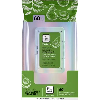 Be Care Love Lingettes Démaquillantes Avocado+Vit E (Qté 60)