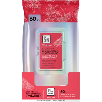 Be Care Love Lingettes Démaquillantes Pamplemousse+Vit C (Qté 60)