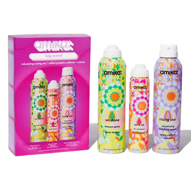 Amika: Coffret Big Mood - Produits Coiffants/Volume