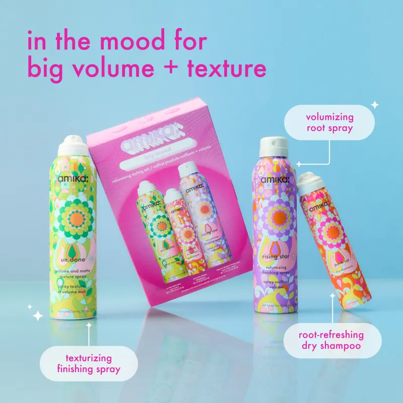 Amika: Coffret Big Mood - Produits Coiffants/Volume
