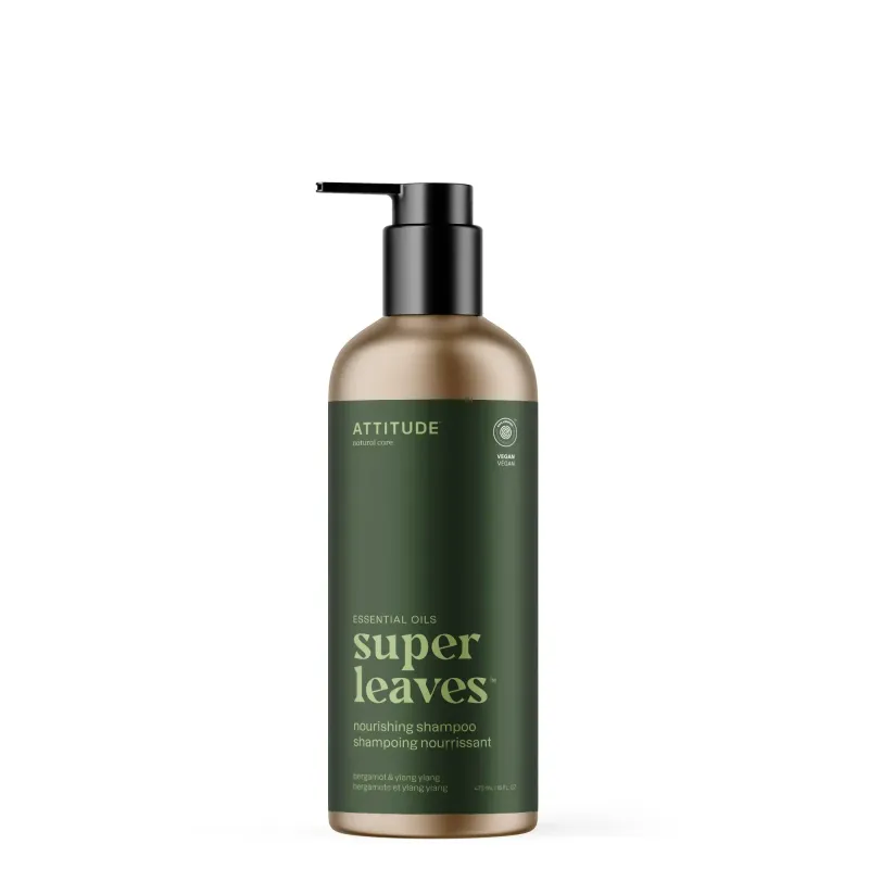 Attitude - Super Leaves Essentiel - Shampoing - Nourrissant - Bergamote et Ylang Ylang (473ml)
