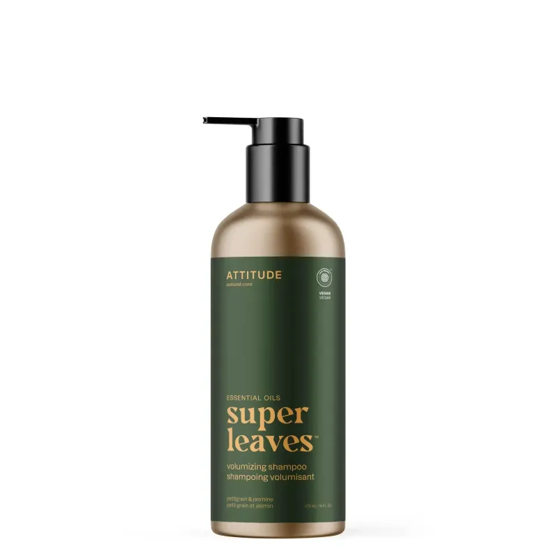 Attitude - Super Leaves Essentiel - Shampoing - Volumisant - Petit Grain et Jasmin (473ml)